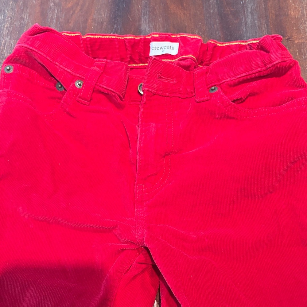 Crewcuts Kids Vibrant Red Corduroy Trousers